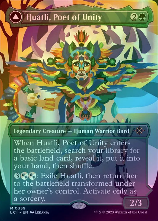 HUATLI, POET OF UNITY // ROAR OF THE FIFTH PEOPLE - BORDERLESS - foil (LCI)