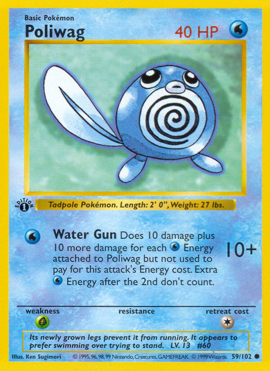 Poliwag (59/102) (Shadowless) [Base Set 1st Edition]